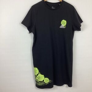 Adidas Logo Floral T-Shirt Dress Size Medium